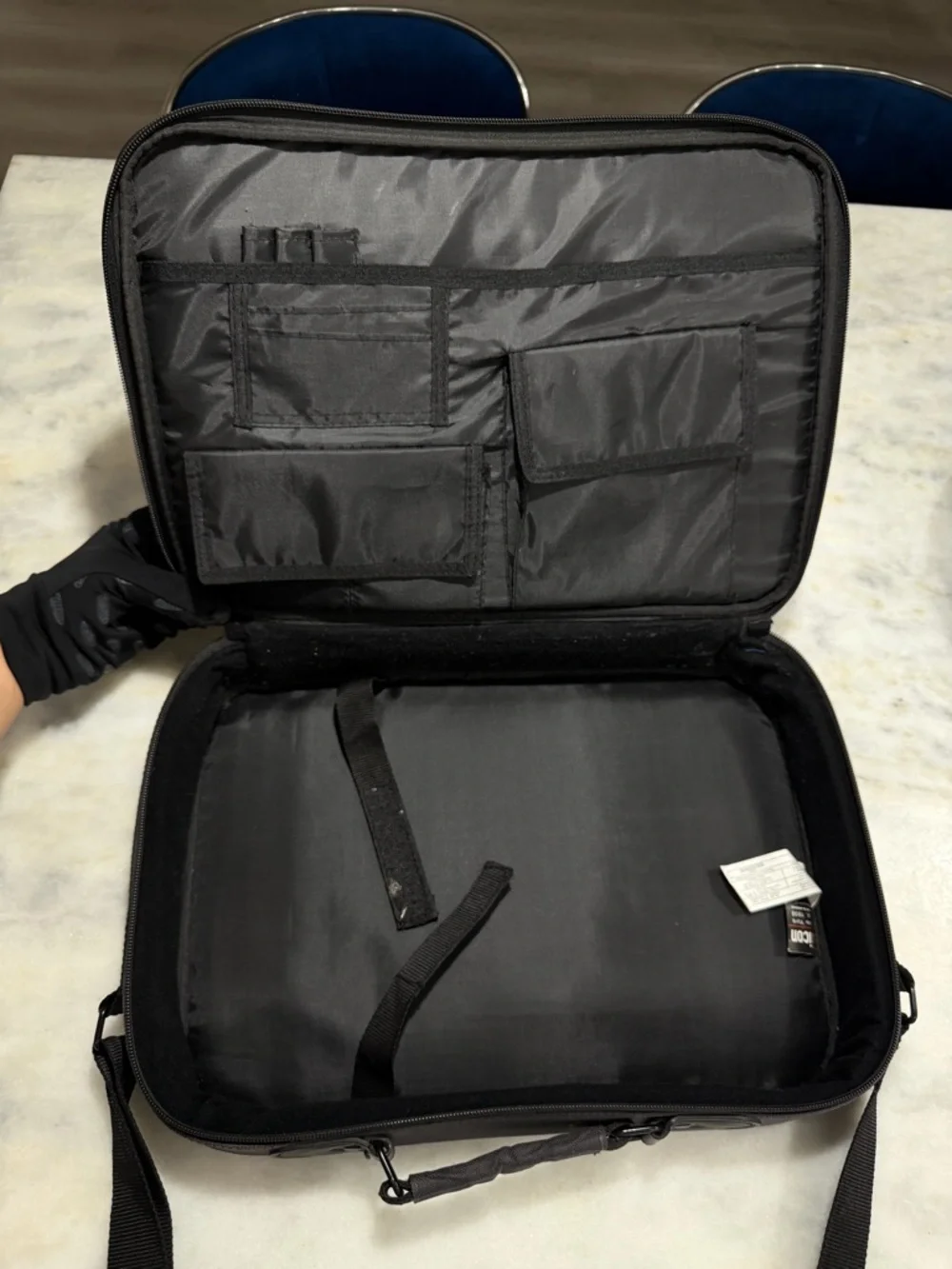 Icon Laptop/Brief Case Bag Gray Canvas like Material 16